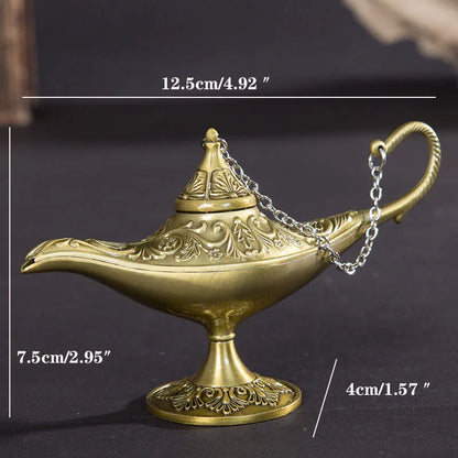 Classic Rare Hollow Legend Aladdin Magic Genie Lamps Incense Burners Retro