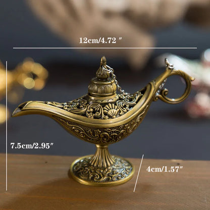 Classic Rare Hollow Legend Aladdin Magic Genie Lamps Incense Burners Retro