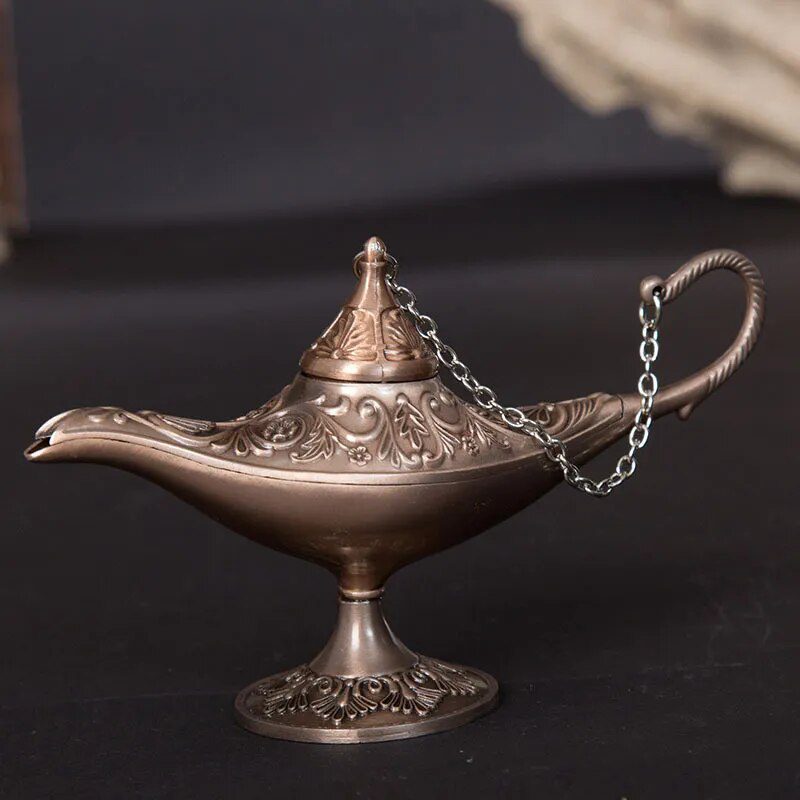 Classic Rare Hollow Legend Aladdin Magic Genie Lamps Incense Burners Retro