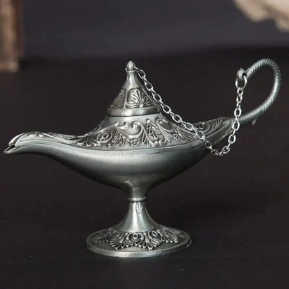 Classic Rare Hollow Legend Aladdin Magic Genie Lamps Incense Burners Retro - A