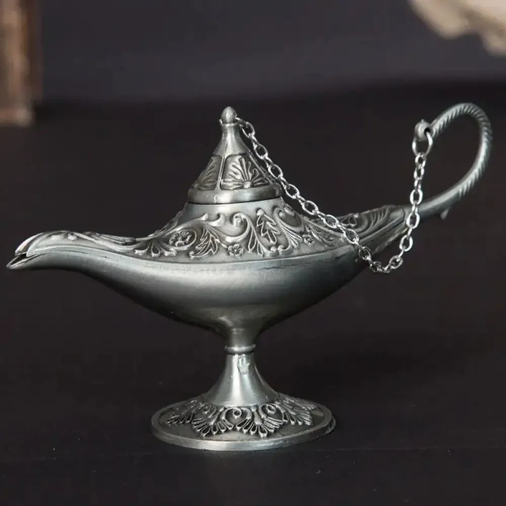 Classic Rare Hollow Legend Aladdin Magic Genie Lamps Incense Burners Retro - G