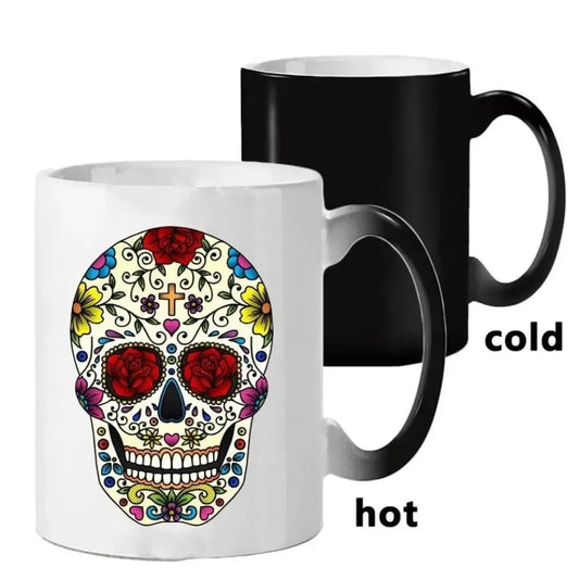 Color-Changing Skull Mug - As Shown / 350ML