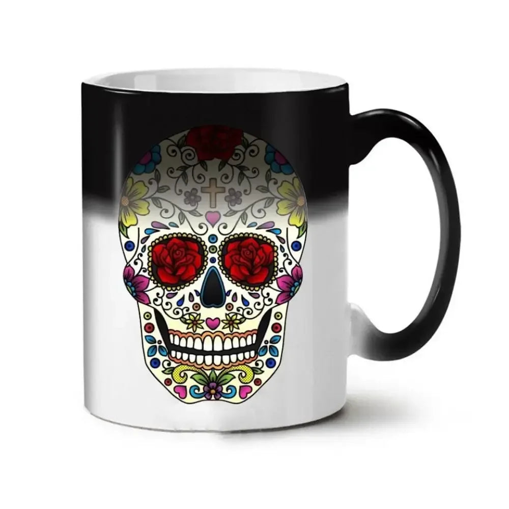 Color-Changing Skull Mug - As Shown / 350ML