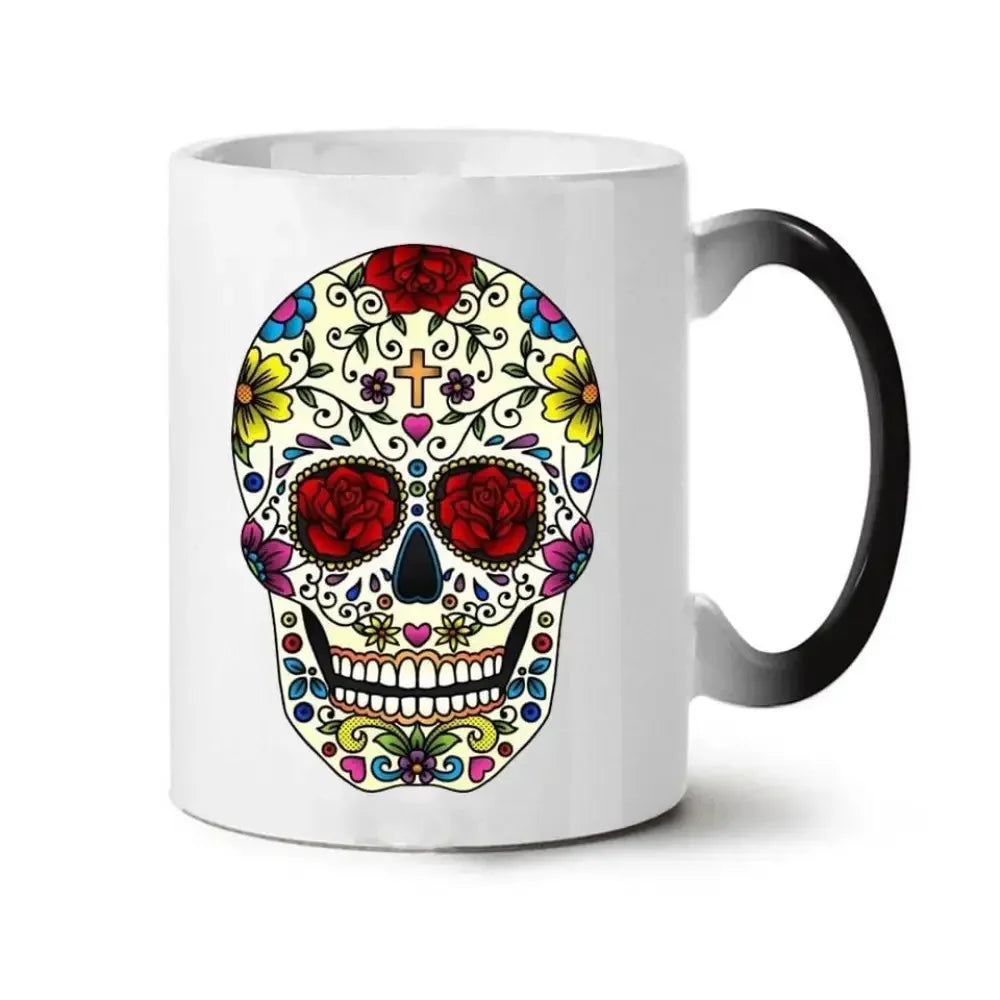 Color-Changing Skull Mug - As Shown / 350ML