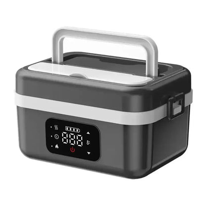 Cordless Electric Lunch Box – Rechargeable Self-Heating Food Warmer with 16000mAh Battery for Work, Travel, Car, and Office - Black US