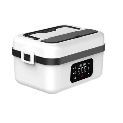 Cordless Electric Lunch Box – Rechargeable Self-Heating Food Warmer with 16000mAh Battery for Work, Travel, Car, and Office - White US