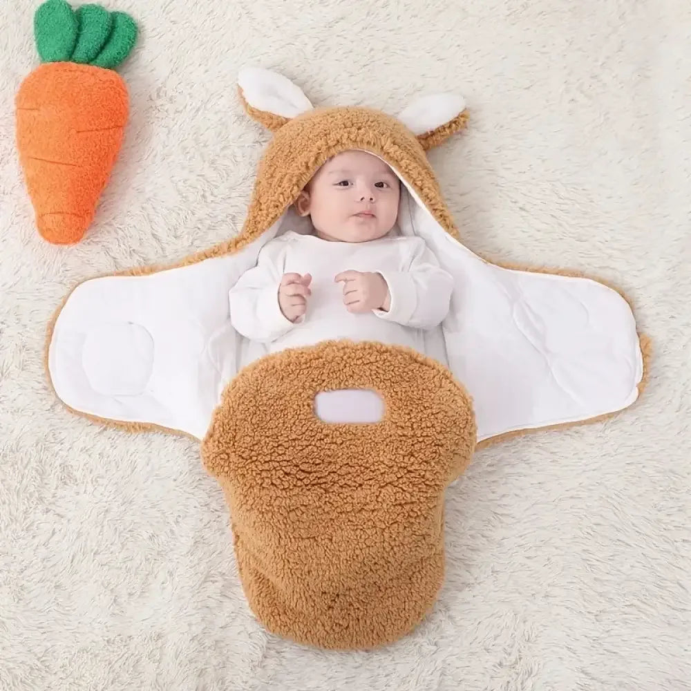 Cozy Cashmere Swaddle Blanket for Baby - Brown / 6M(70CM)