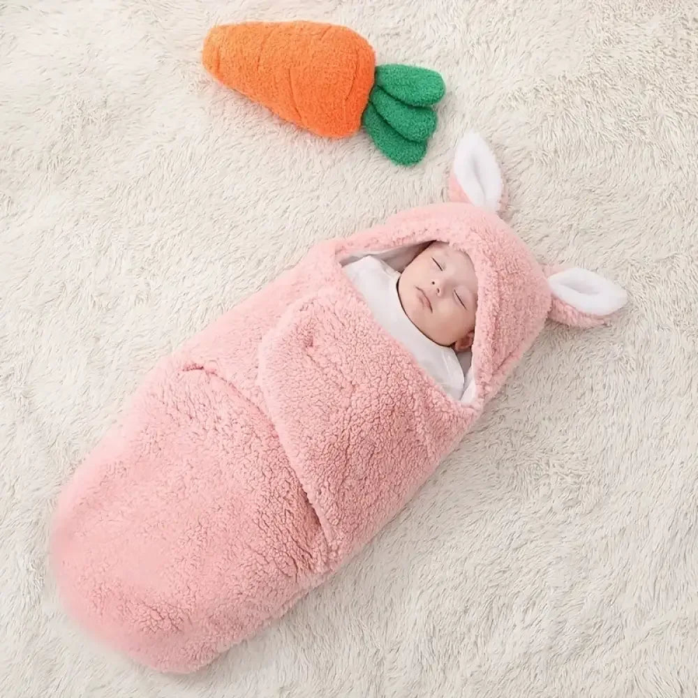 Cozy Cashmere Swaddle Blanket for Baby - Pink / 3M(62CM)