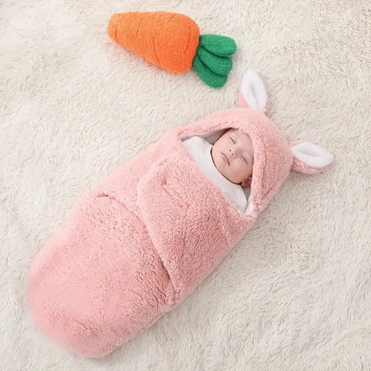 Cozy Cashmere Swaddle Blanket for Baby - Pink / 3M(62CM)