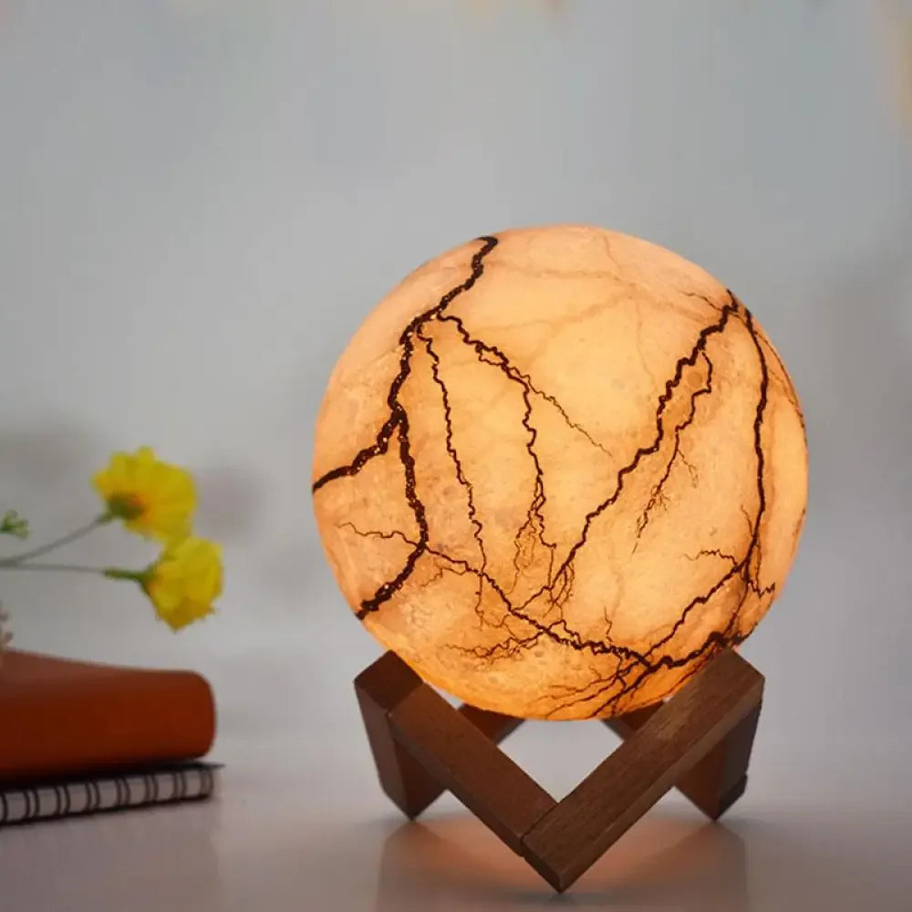 Cracked Moon Lamp - 3-Color Touch Sensitive / 8 CM