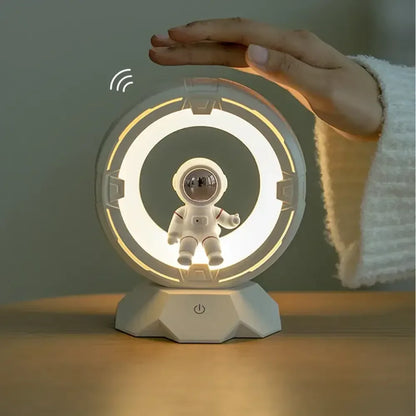 Creative Astronaut LED Night Light Rechargeable Touch Dimmable Eye-Care Lamp for Kids - White
