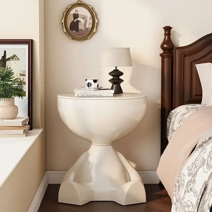Creative Bear Shaped Plastic Bedside Table Minimalist Coffee Table & Multifunctional Storage - Black