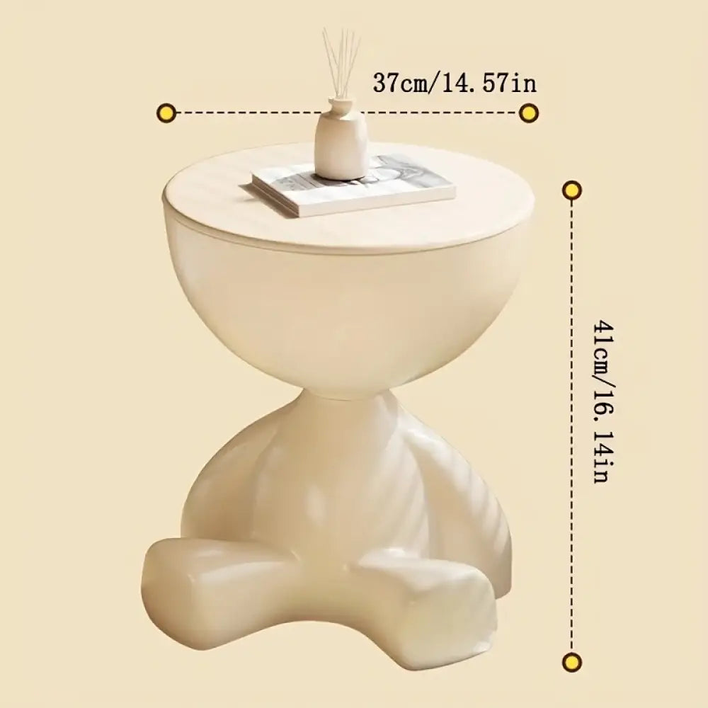 Creative Bear Shaped Plastic Bedside Table Minimalist Coffee Table & Multifunctional Storage