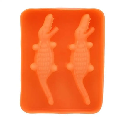 Crocodile Ice Cube Mold - Orange