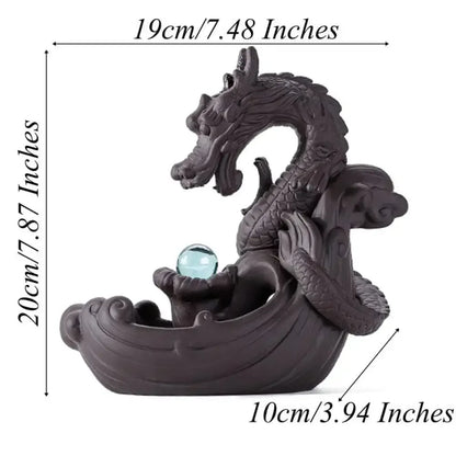 Crystal Dragon Incense Burner - 