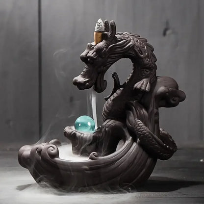 Crystal Dragon Incense Burner - 