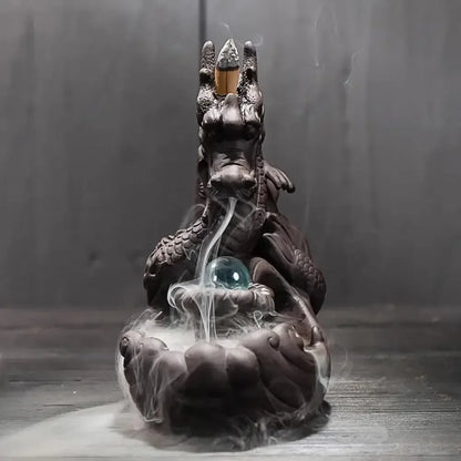 Crystal Dragon Incense Burner - 