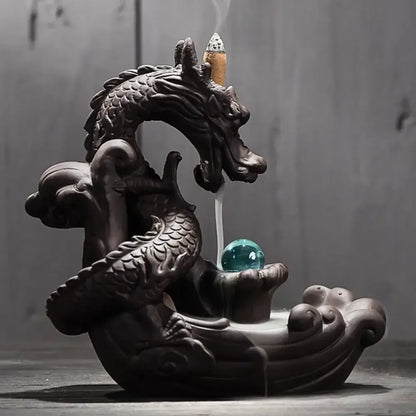 Crystal Dragon Incense Burner - 
