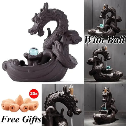 Crystal Dragon Incense Burner - 