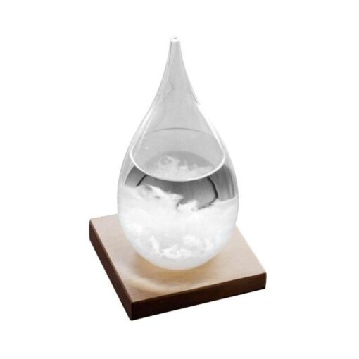 Crystal Transparent Storm Glass Water Drop Barometer Weather Forecast Desktop Decor