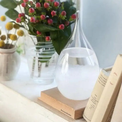 Crystal Transparent Storm Glass Water Drop Barometer Weather Forecast Desktop Decor - 