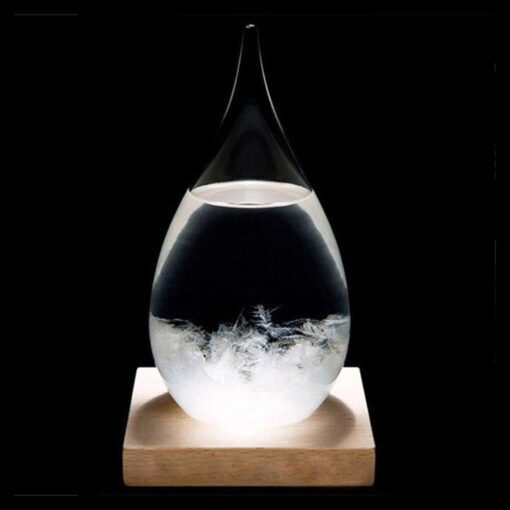 Crystal Transparent Storm Glass Water Drop Barometer Weather Forecast Desktop Decor