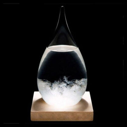 Crystal Transparent Storm Glass Water Drop Barometer Weather Forecast Desktop Decor