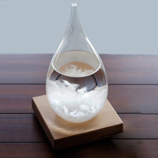 Crystal Transparent Storm Glass Water Drop Barometer Weather Forecast Desktop Decor