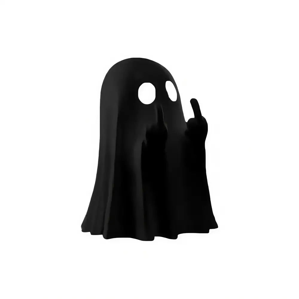 Cute Middle Finger Ghost Statue Funny Halloween Decor & Table Centerpiece
