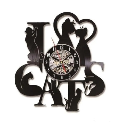 Decorative LED Cat Clock - Gears Look (No LED)