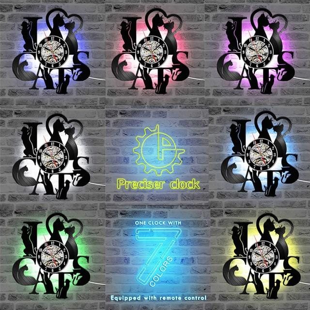 Decorative LED Cat Clock