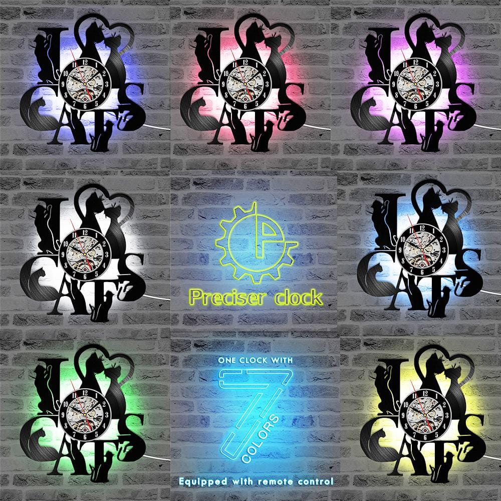 Decorative LED Cat Clock