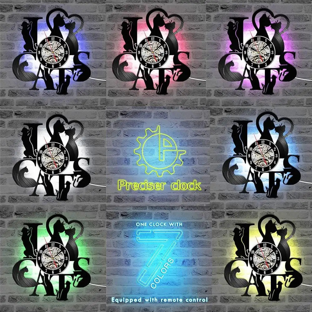 Decorative LED Cat Clock