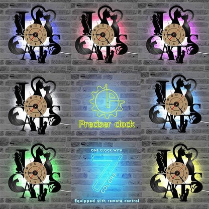 Decorative LED Cat Clock