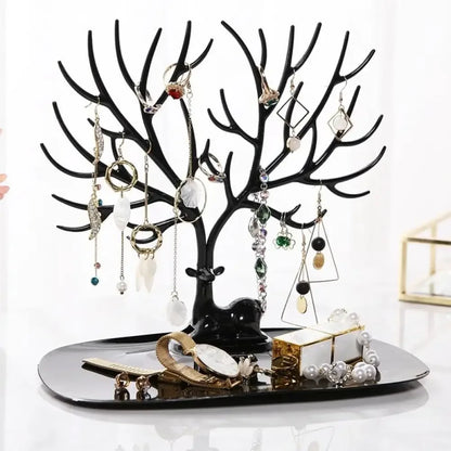 Deer Antler Jewel Stand - White