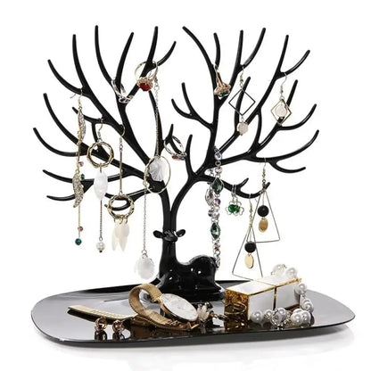 Deer Antler Jewel Stand - White
