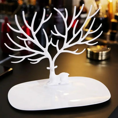 Deer Antler Jewel Stand - White