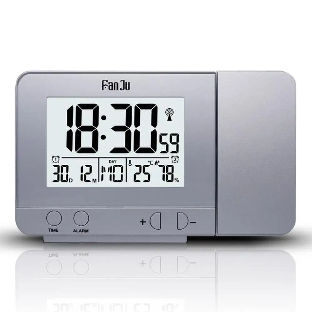 Digital Projection Alarm Clock with USB Charger | Dimmable LED Display, Thermometer & Dual Alarm
