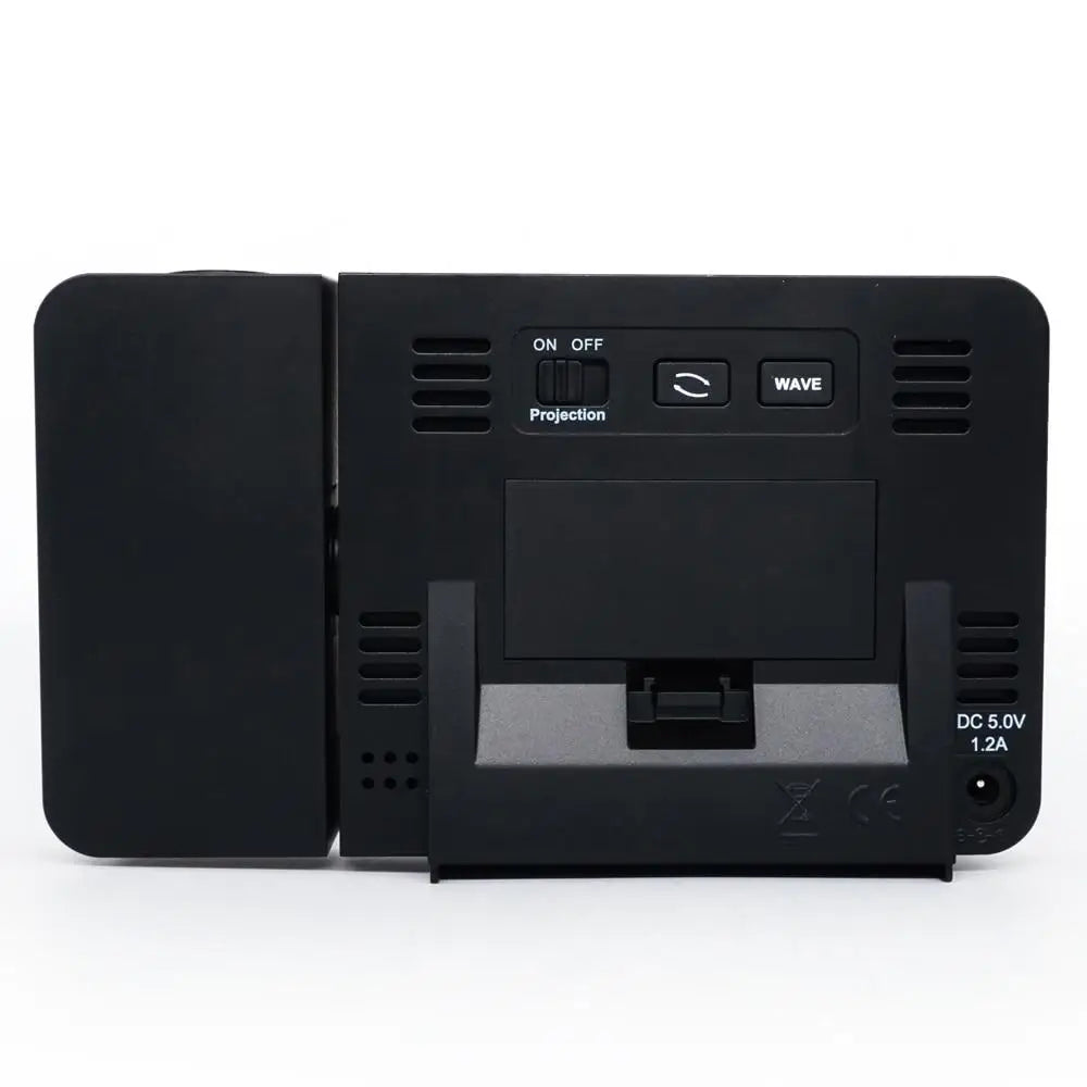 Digital Projection Alarm Clock with USB Charger | Dimmable LED Display, Thermometer & Dual Alarm