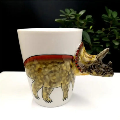 Dinosaur ceramic mug - Triceratops