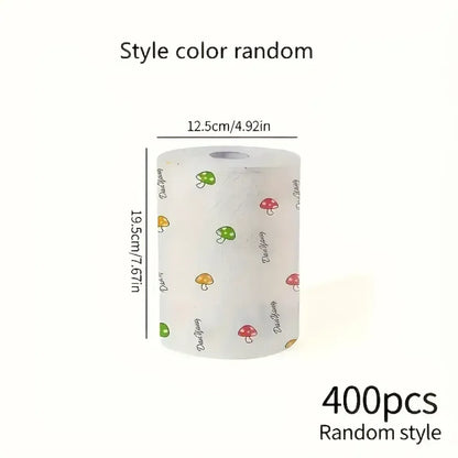 Disposable Kitchen Lazy Cloth 1-Roll (400 Sheets) | Washable, Dry & Wet Dual-Use, Non-Stick Oil Towel - 