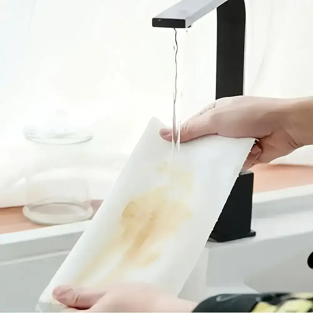 Disposable Kitchen Lazy Cloth 1-Roll (400 Sheets) | Washable, Dry & Wet Dual-Use, Non-Stick Oil Towel - 