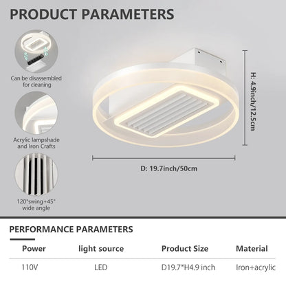 Modern LED Ceiling Fan with Light
