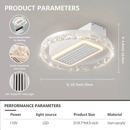 Modern LED Ceiling Fan with Light