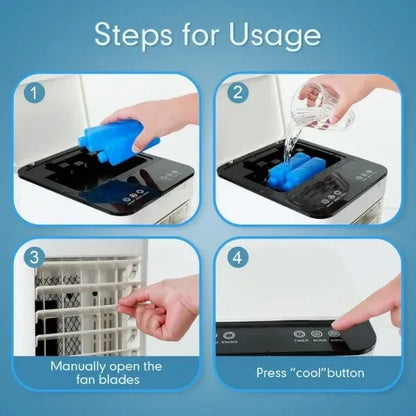 3-in-1 Portable Swamp Cooler Stand Up Evaporative Air Cooler
