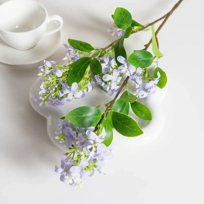 Silk Lilac Artificial Flower Stems - 3pcs Wedding Bouquet Home Decor