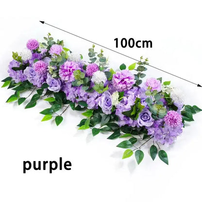 100cm Luxury Artificial Flower Row - Wedding Table Centerpiece & Arch Decor