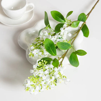 Silk Lilac Artificial Flower Stems - 3pcs Wedding Bouquet Home Decor