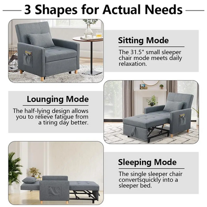 3-in-1 Convertible Sleeper Chair Bed