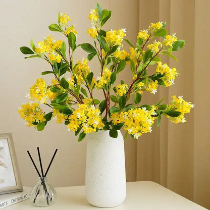Silk Lilac Artificial Flower Stems - 3pcs Wedding Bouquet Home Decor